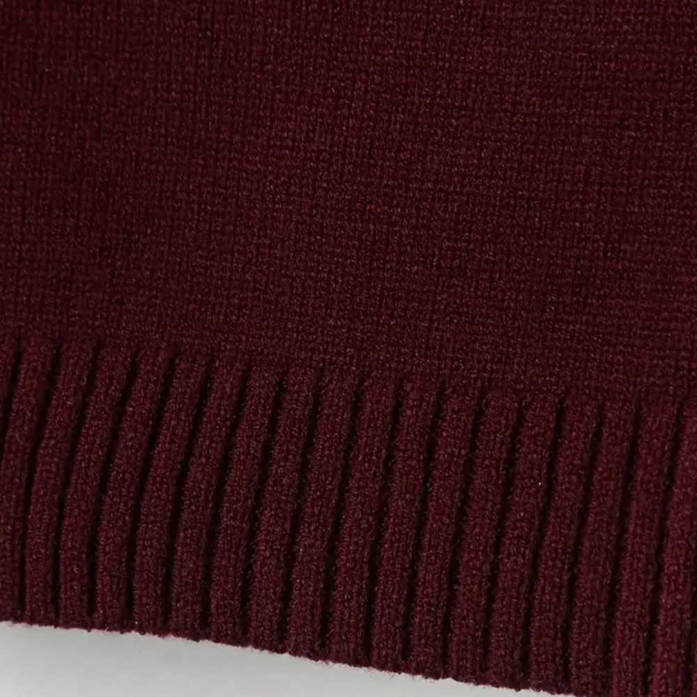 New Women's Burgundy Adorable Graphic Teddy Bear Knit Sweater Soft & Cozy XXL - Picture 7 of 10